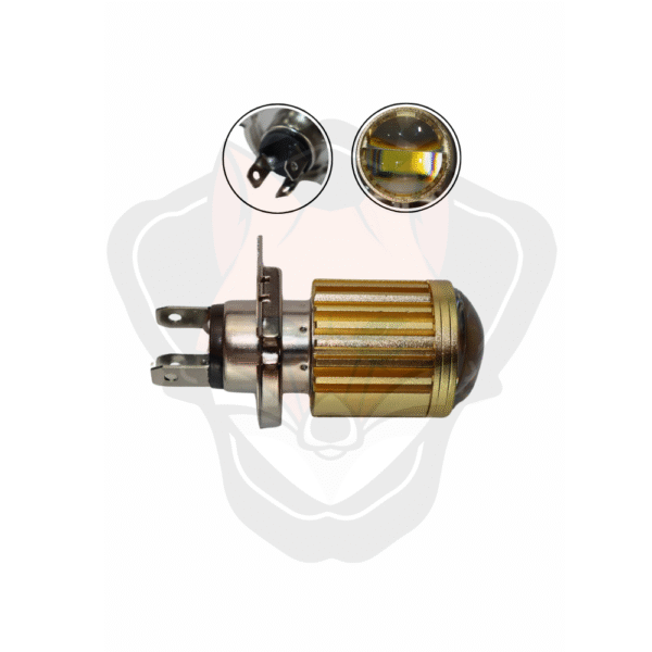 BOMBILLO H4 LUPA DUAL COLOR AC-DC / Unidad
